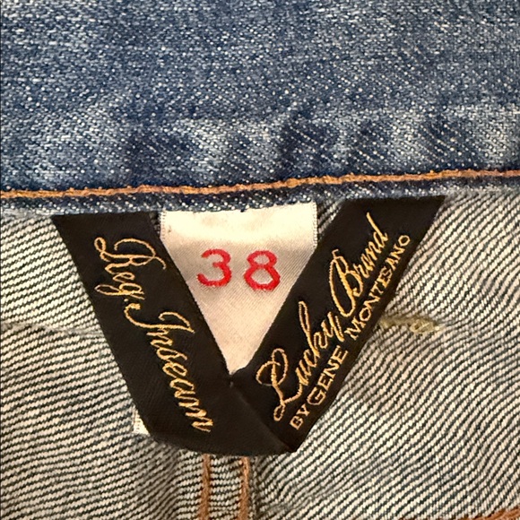 Lucky Brand Straight Leg 165 Relaxed Fit Jeans Medium Blue Fade 5-Pocket 38x31 - Picture 6 of 13